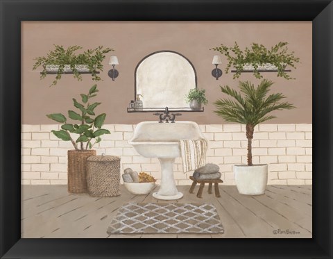 Framed Farmhouse Bath II Print