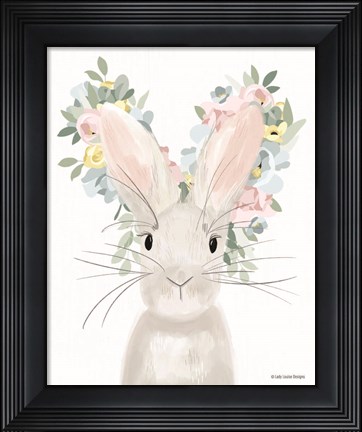 Framed Floral Rabbit Print