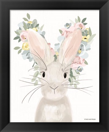 Framed Floral Rabbit Print