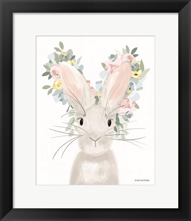 Framed Floral Rabbit Print