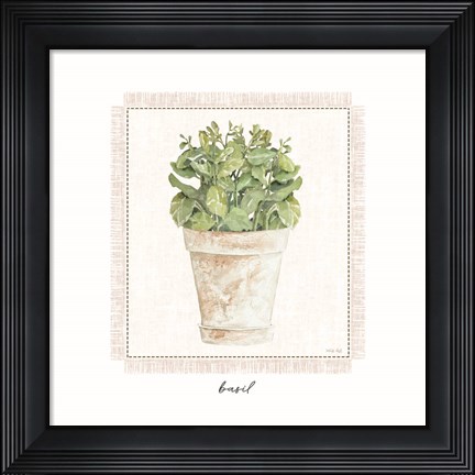 Framed Fresh Basil Print