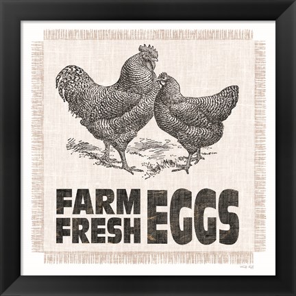 Framed Farm Fresh Eggs Print