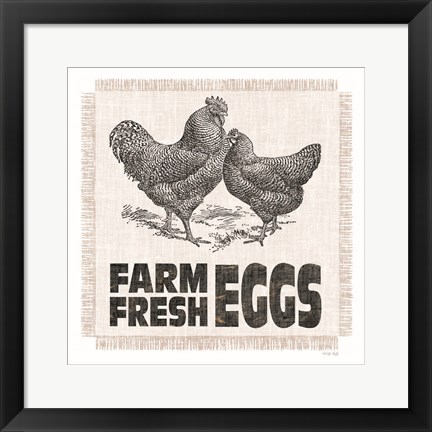 Framed Farm Fresh Eggs Print