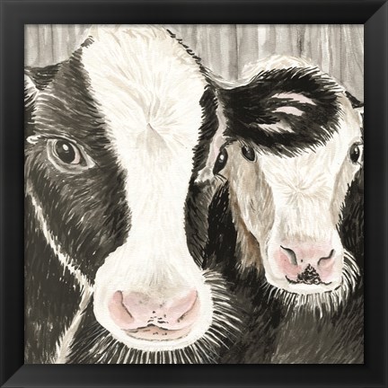 Framed Farm Cows Print