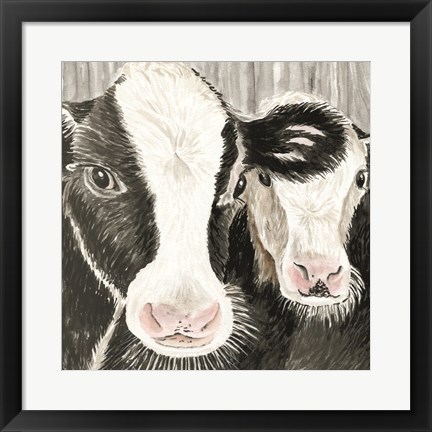 Framed Farm Cows Print