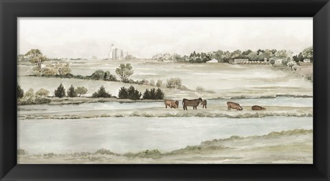 Framed Country Cows Print