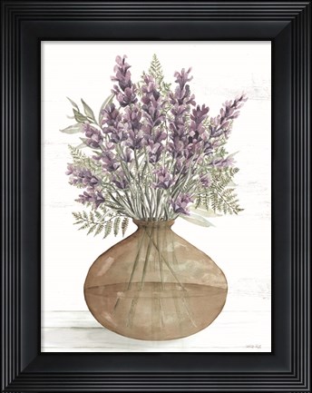 Framed Lavender Vase Print