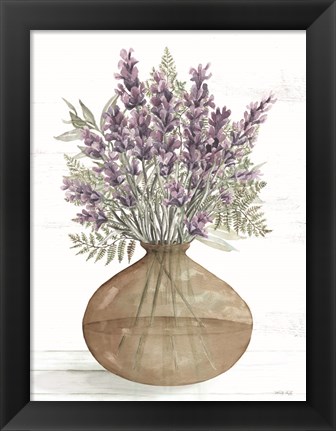 Framed Lavender Vase Print