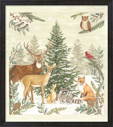 Framed Woodland Winter Print