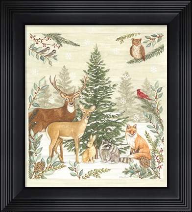 Framed Woodland Winter Print