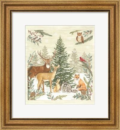 Framed Woodland Winter Print