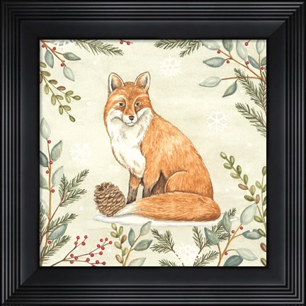 Framed Woodland Animals Fox Print
