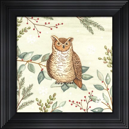 Framed Woodland Animals Owl Print