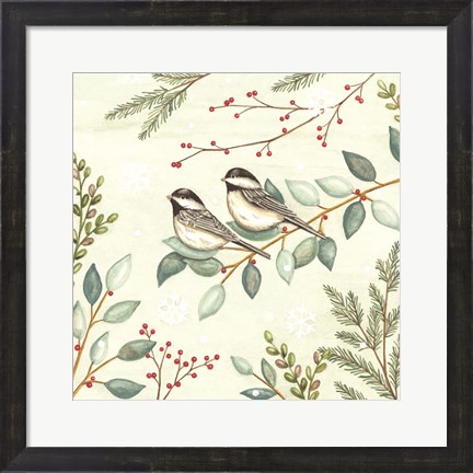 Framed Woodland Animals Birds Print