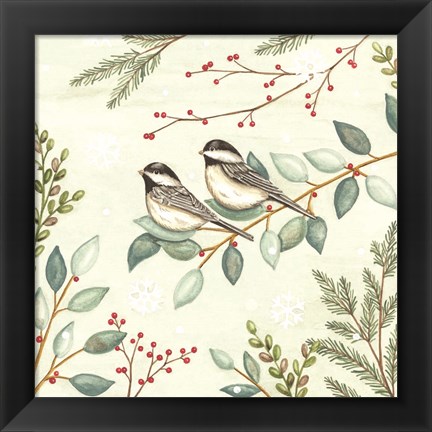 Framed Woodland Animals Birds Print