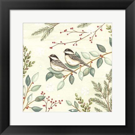 Framed Woodland Animals Birds Print