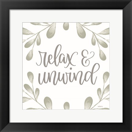 Framed Relax &amp; Unwind Print