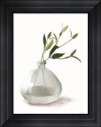 Framed Lily Stem Vase Print