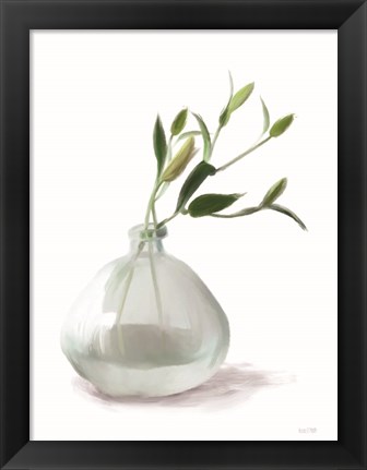 Framed Lily Stem Vase Print