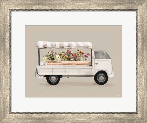 Framed Vintage Flower Truck Print