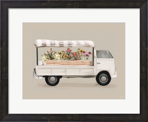 Framed Vintage Flower Truck Print