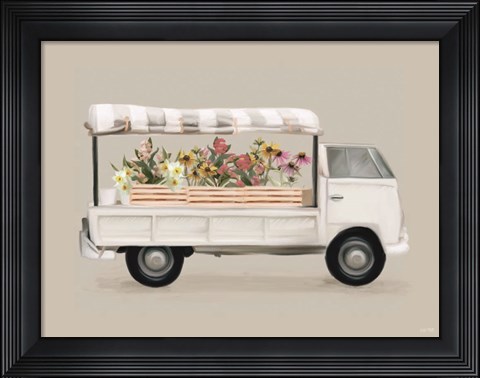 Framed Vintage Flower Truck Print