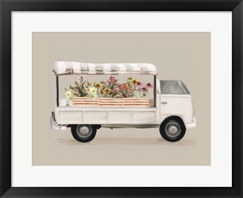 Framed Vintage Flower Truck Print