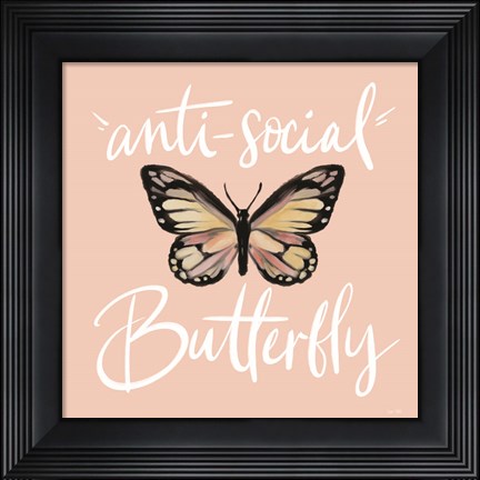 Framed Anti-Social Butterfly Print