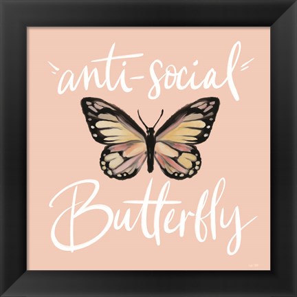 Framed Anti-Social Butterfly Print