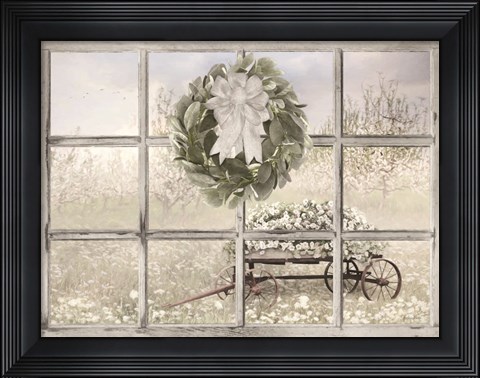 Framed View of Spring Blossoms Print
