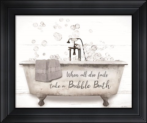 Framed Take a Bubble Bath Print
