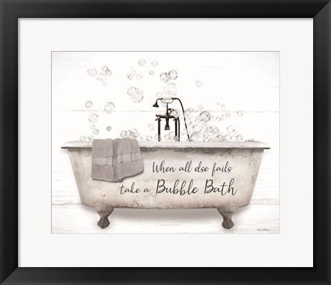 Framed Take a Bubble Bath Print