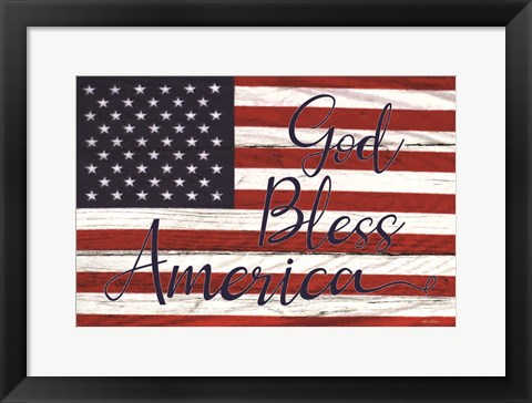 Framed God Bless America Print