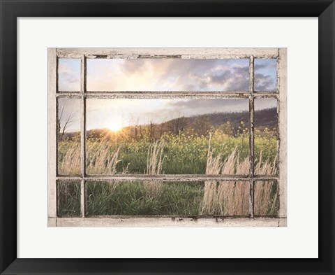 Framed Country Sunset Print