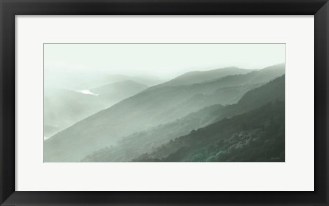 Framed Newfound Gap in Green Print