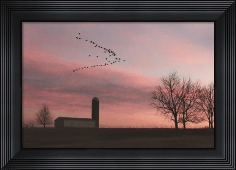 Framed Spring Migration of Snow Geese Print