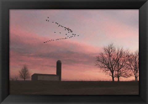 Framed Spring Migration of Snow Geese Print