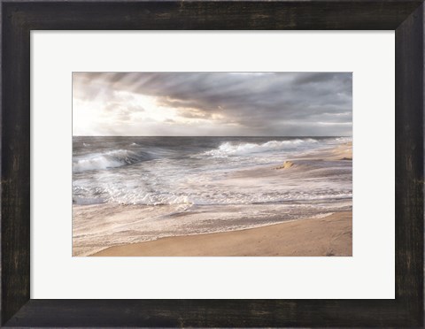 Framed Stormy Beach Print