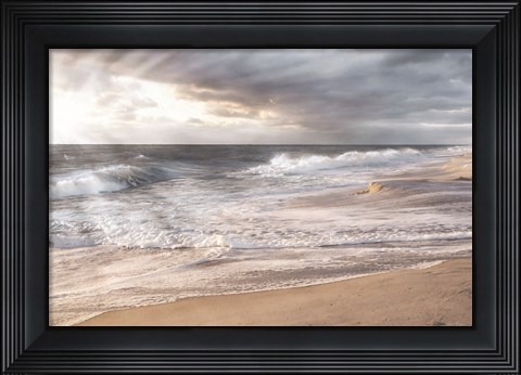 Framed Stormy Beach Print