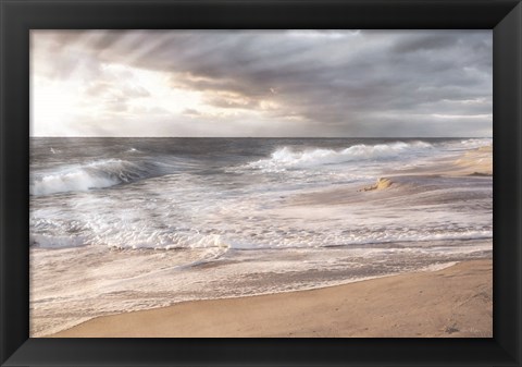 Framed Stormy Beach Print