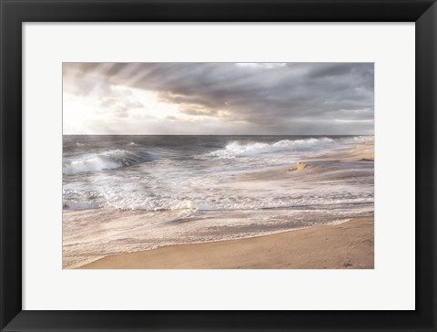 Framed Stormy Beach Print