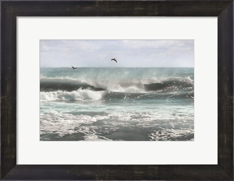 Framed Sea Birds Among the Waves Print
