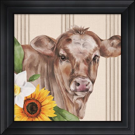 Framed Beauford with Flowers Print