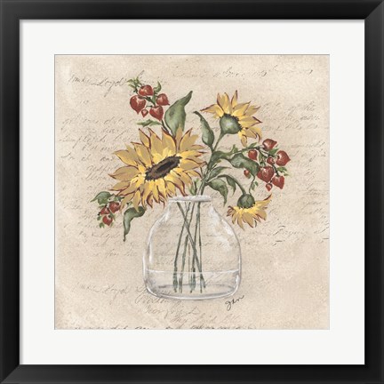 Framed Fall Vase Arrangement Print