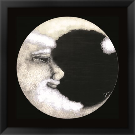 Framed Santa Moon Print