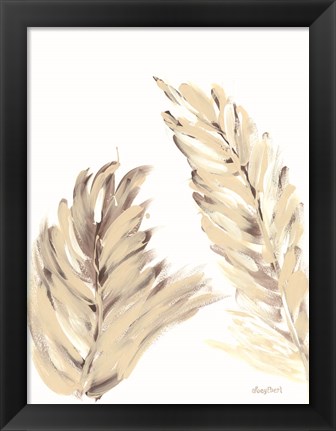 Framed Palm Leaves Natural II Print