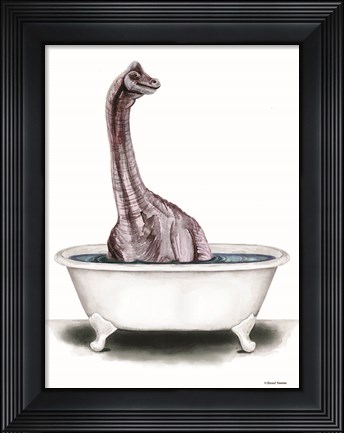 Framed Dino Bath II Print