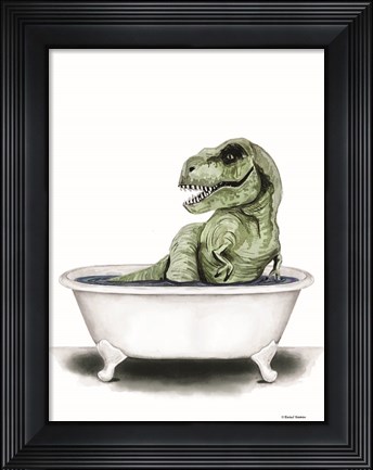 Framed Dino Bath III Print