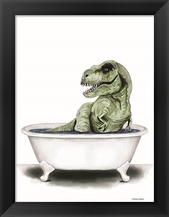 Framed Dino Bath III Print