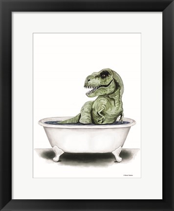 Framed Dino Bath III Print